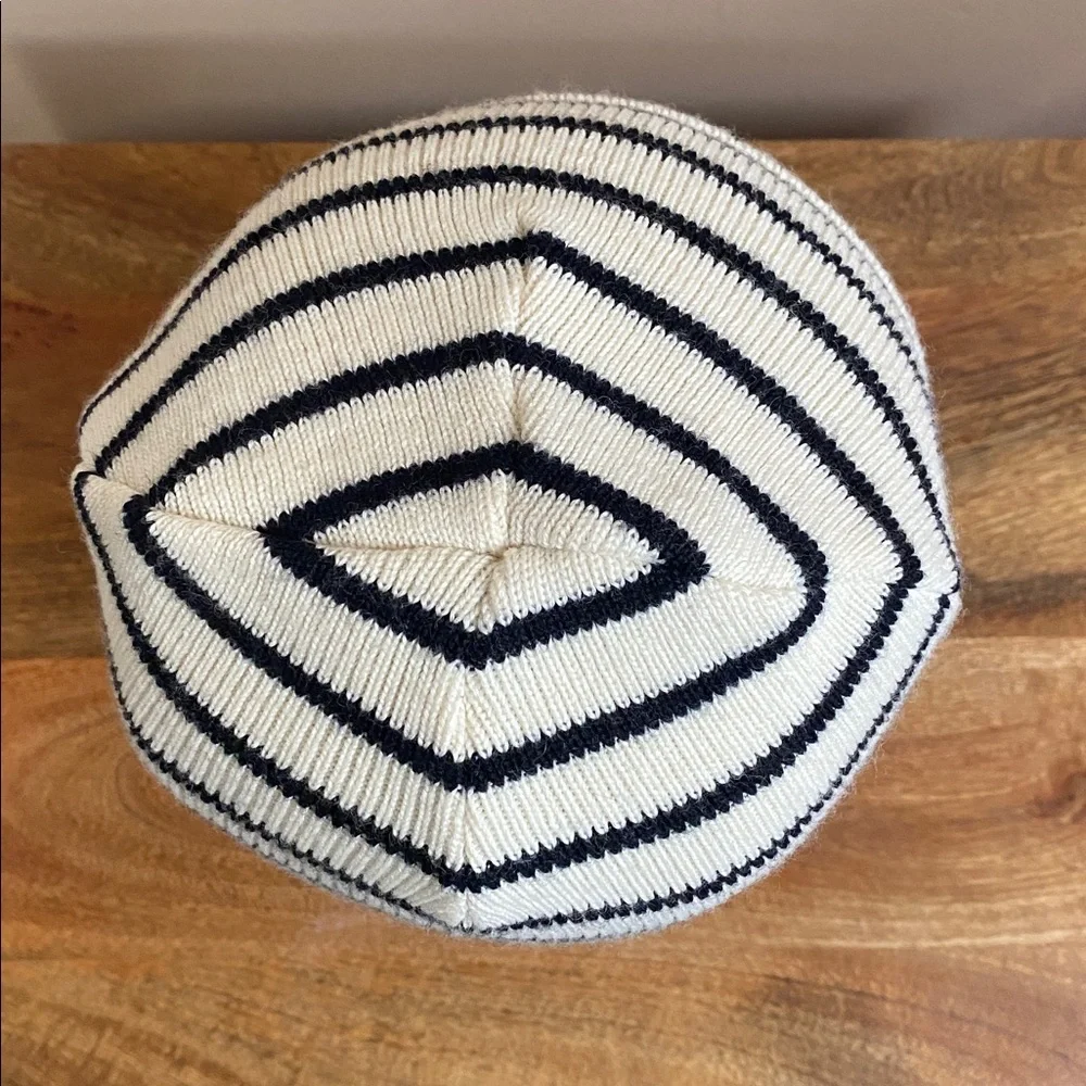 Saint James Made in France Wool Blend Breton Stripe Beanie Hat